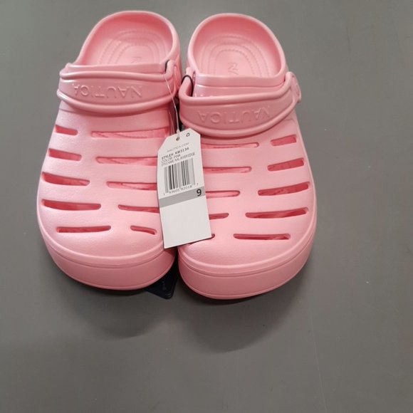 Nautica Pink Women's Clogs/Water Shoes Slip-On with Back Strap - Picture 1 of 5